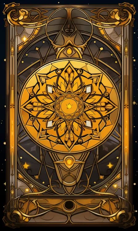 Golden card back