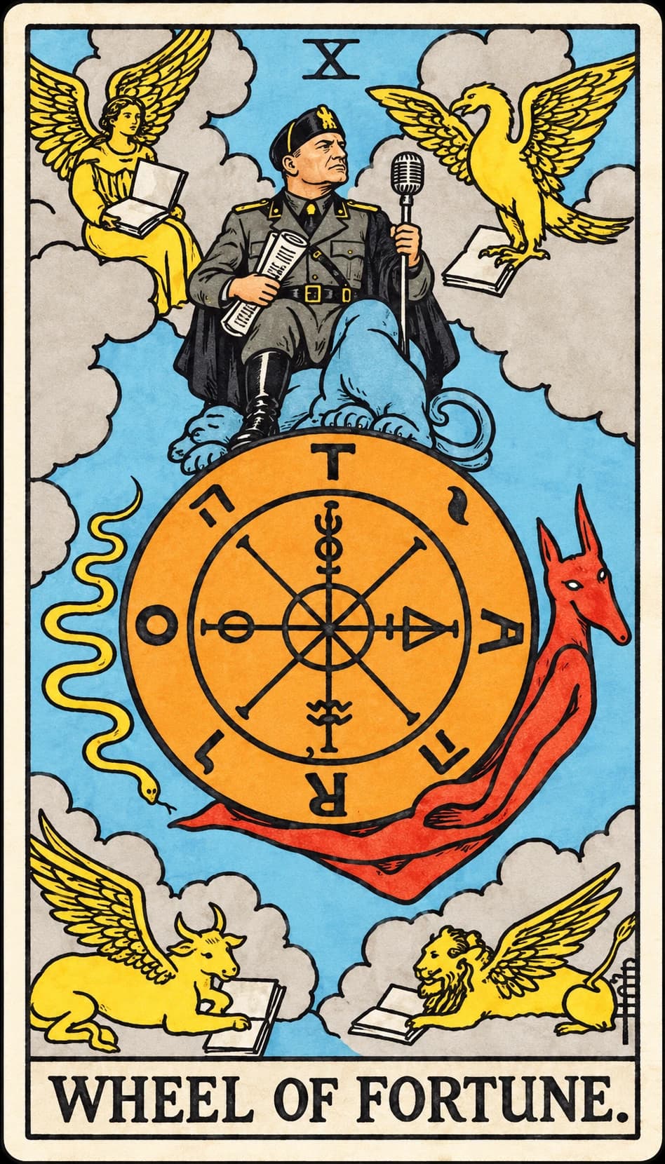 Benito Mussolini as Wheel of Fortune