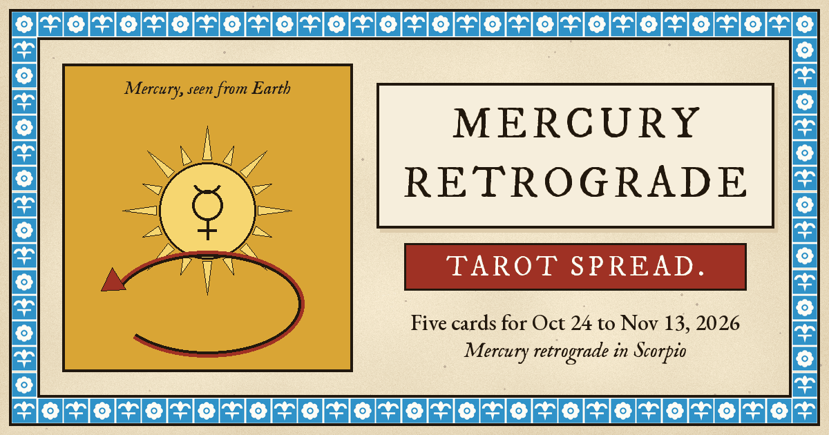 Mercury Retrograde Tarot Spread: 5 Cards for Oct 24 to Nov 13, 2026